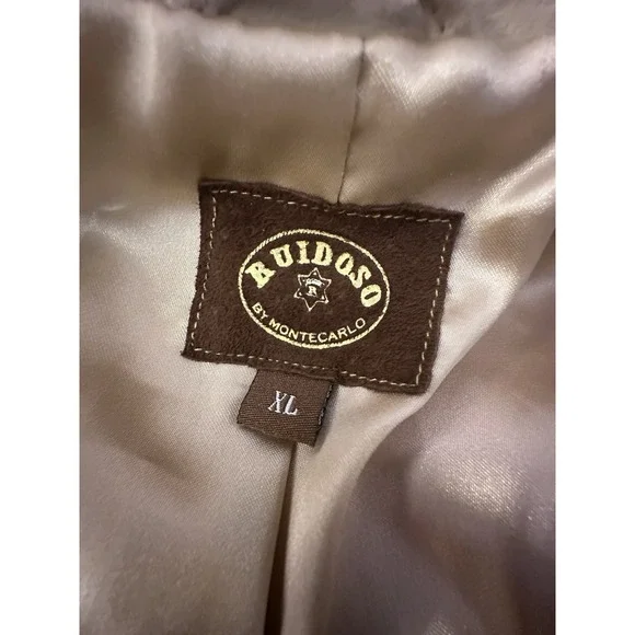 VTG Suede Leather Western Blazer Jacket Women Size M/L Floral Embroidered Boho - Picture 9 of 12